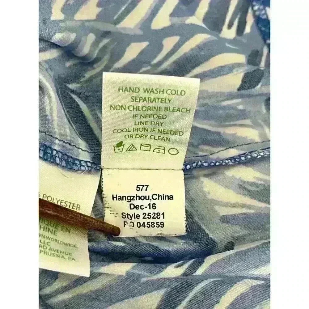 Lilly Pulitzer Sz XS Colby Romper Blue Palm Print Summer Vacation Travel Night - Picture 16 of 16